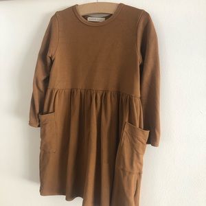 Organic 3/4 length sleeve dress
